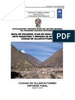 4329 Mapa de Peligros Plan de Usos Del Suelo Ante Desastres y Medidas de Mitigacion de La Ciudad de Ollantaytambo Cusco