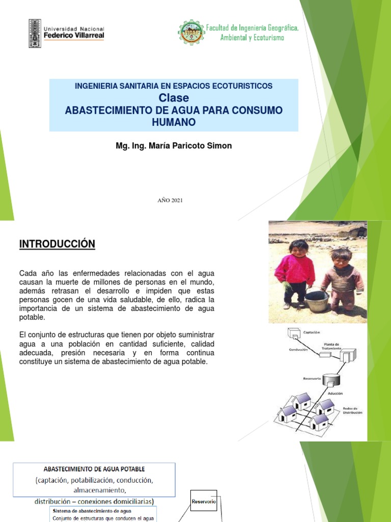 Clase Abastecimiento de Agua para Consumo Humano | PDF | Agua ...