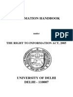 Information Handbook: The Right To Information Act, 2005