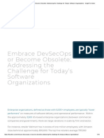 CSO - Embrace DevSecOps or Become Obsolete - Addressing The Challenge For Today's Software Organizations - Insight To Action