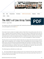The ABC's of Line Array Tuning - Bob McCarthy