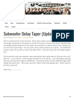 Subwoofer Delay Taper (Update 1) - Bob McCarthy