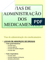 Vias de Administracao Dos Medicamentos Formas Farmaceuticas