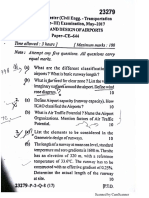 Previous Year Questions of Airport Engg