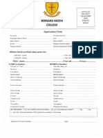 Bernard Mizeki College Application Form 1 2022