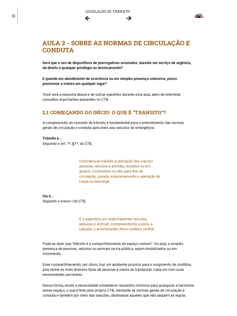 Normas de Circulação e Conduta no Trânsito | PDF | Tráfego | Crimes