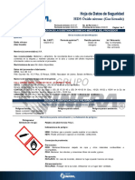 Hoja de Datos de Seguridad Óxido Nitroso