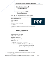OT Guideline and Format of Group Assignment