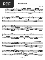 Bach Invention 14 A4