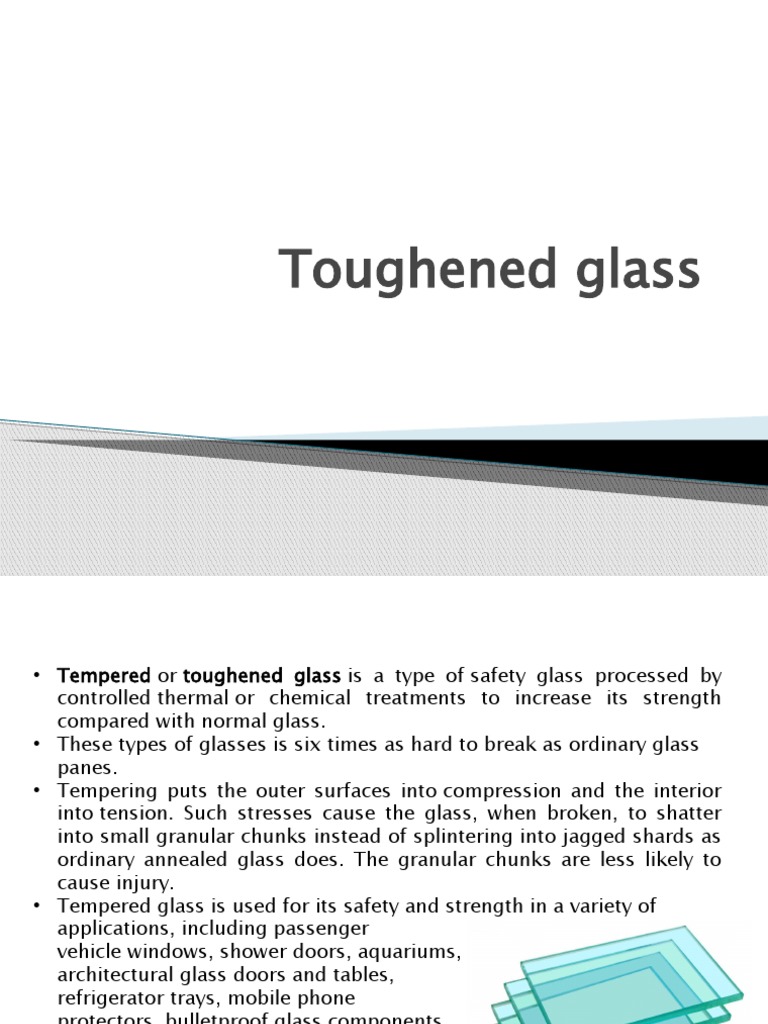 Toughened Glass PDF Homogeneous Chemical Mixtures Applied And