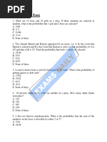 Probability - Easy Q