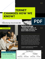 Week 2 How Internet Changes How We Know