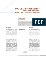 Alabarces, Pablo - Las Culturas Populares, Las Hibridaciones y Lo Nacional-popular