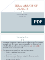 CH 5 Arrays of Objects