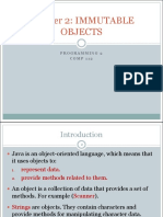 Chapter 2: IMMUTABLE Objects: Programming 2 COMP 112