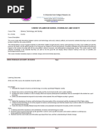 Course Syllabus Science Technology Society 1st Sem 2021