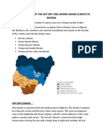 Characteristics of The Hot-Dry and Warm-Humid Climate in Nigeria