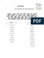 Plurals: 1. Make Each Noun Plural. Classify The Nouns Into The Proper Plural Categories