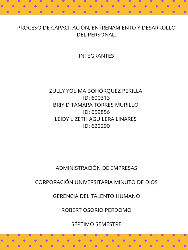 Capacitación y Desarrollo del Personal | PDF | Evaluación | Presupuesto