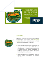 Portafolio de Productos Orgánicos Retoño 2020