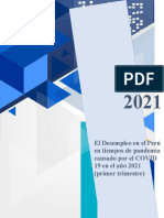 El Desempleo en El Perú en Tiempos de Pandemia Causado Por El COVID 19 en El Año 2021 (Primer Trimestre)