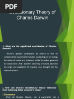 Evolutionary Theory of Charles Darwin