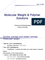 Molecular Weight & Polymer Solutions: Chemical and Bioengineering Konkuk University