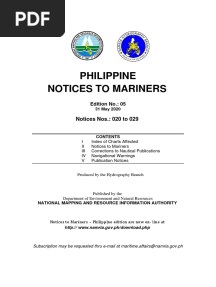 Philippine Notices To Mariners
