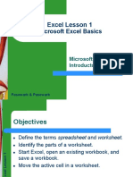Excel Lesson 1