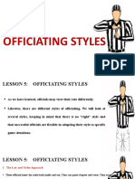 LESSON 5 Officiating Styles