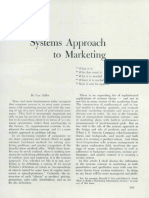 Systems Approach To Marketing: by Lee Adler