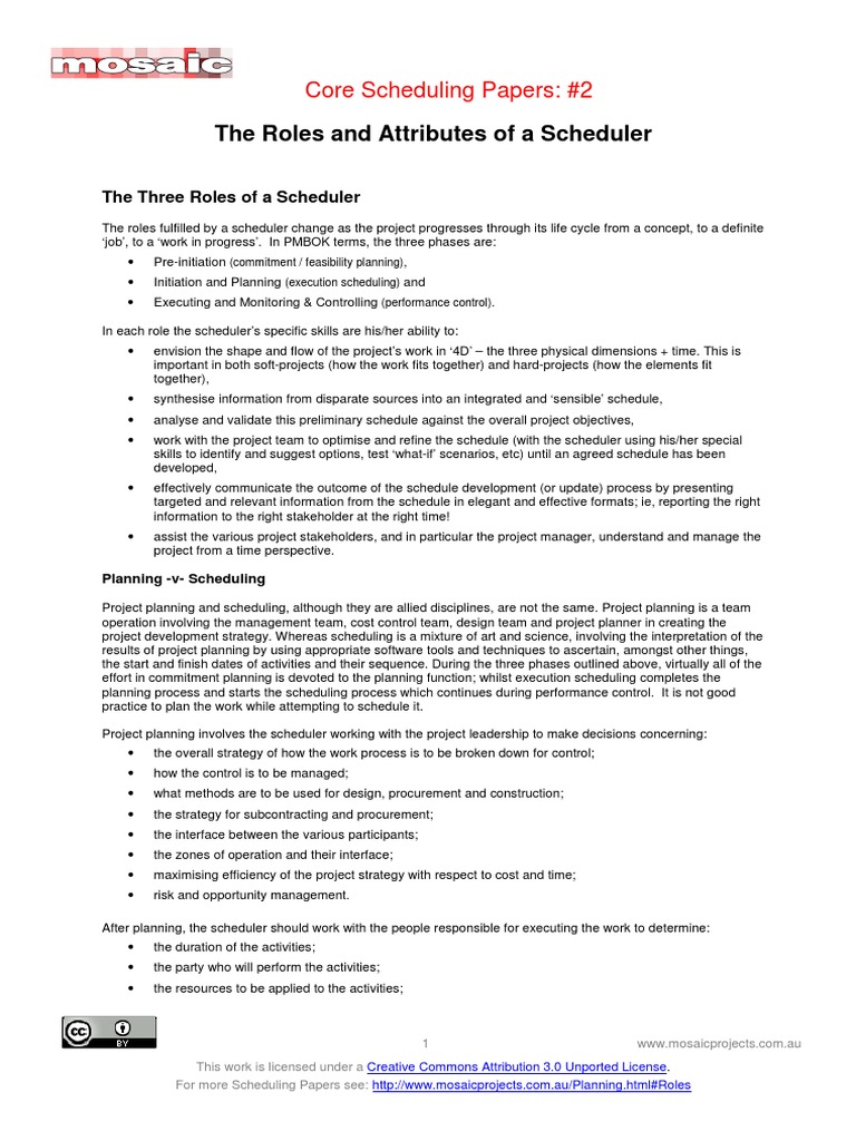 The Roles and Attributes of A Scheduler: Core Scheduling Papers: #2 ...