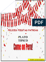 Plato Tipico: Felices Fiestas Patrias