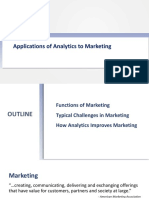 Applications of Analytics to Overcome Marketing Challenges