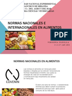Normas Nacionales e Internacionales en Alimentos Diapos