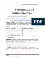 Unit 3. Polynomials and Algebraic Fractions.: 1. What Is Algebra? Why Study Algebra?