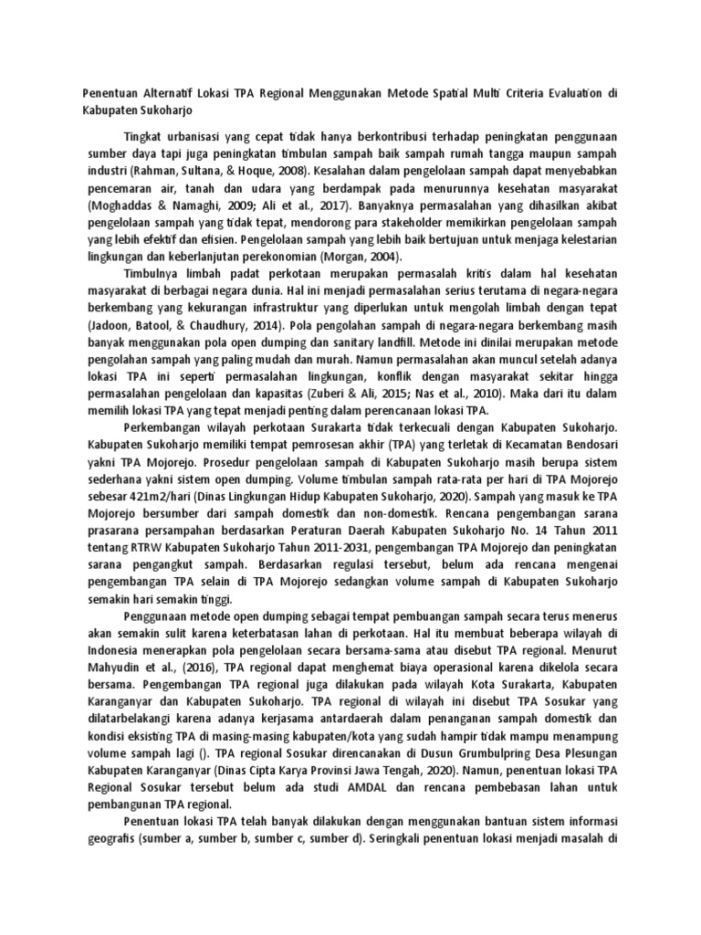 Lokasi TPA Regional Sukoharjo dengan SMCE | PDF