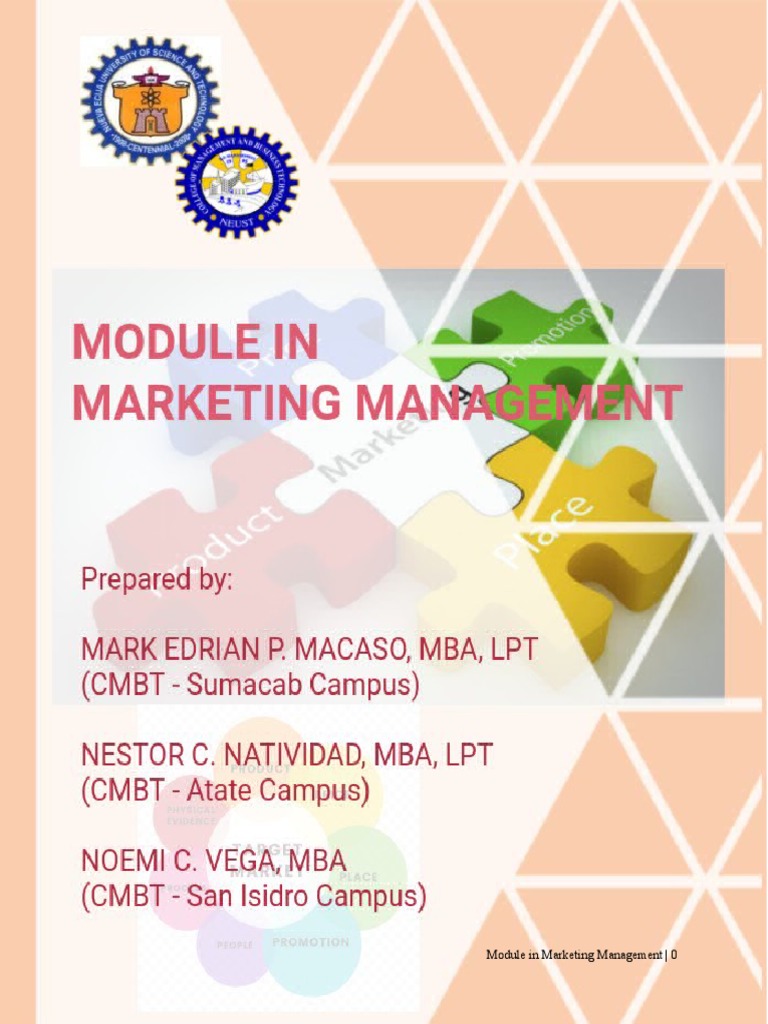 Module in Marketing Management - 0 | PDF | Marketing | Sales