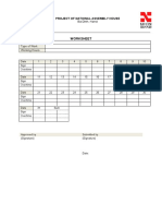 Worksheet: Project of National Assembly House