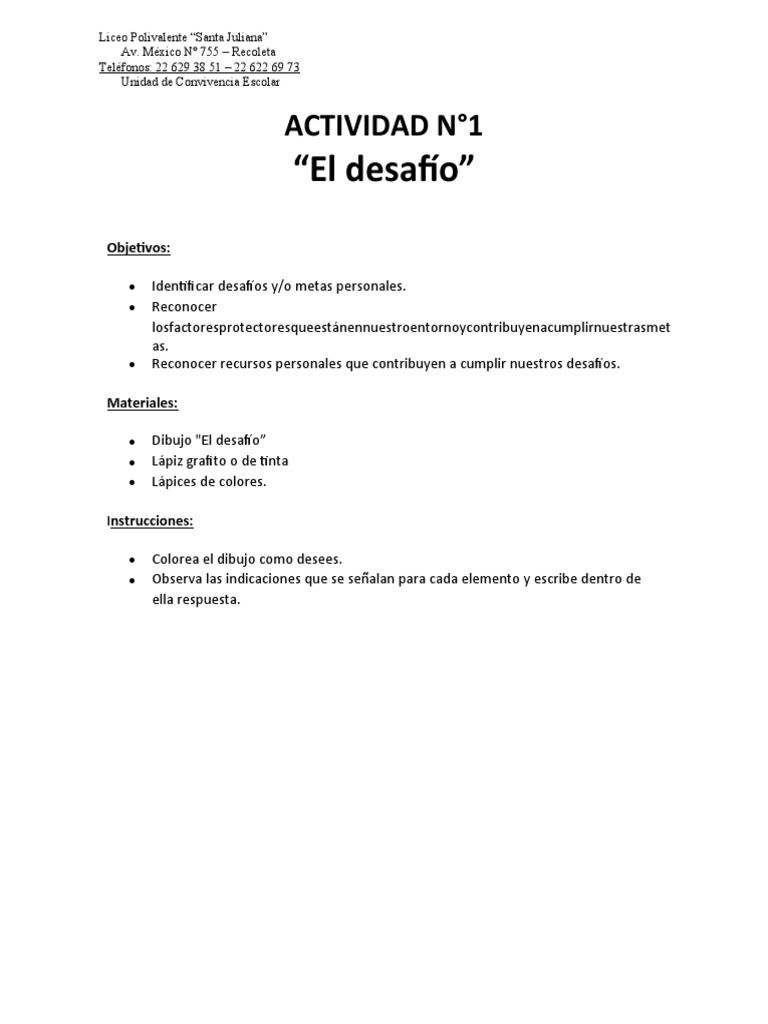 El Desafío PDF
