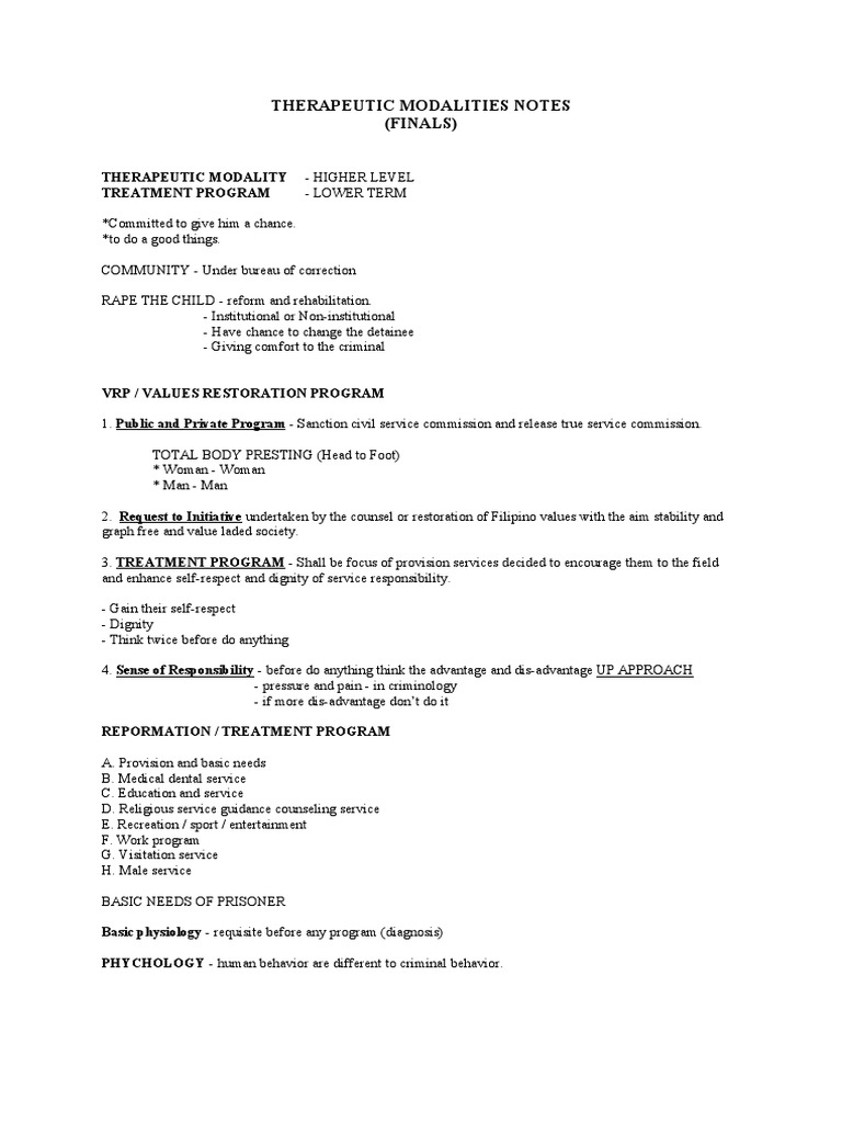 Therapeutic Modalities in Rehabilitation | PDF | Restorative Justice ...