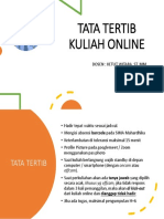 Tata Tertib Kuliah Online