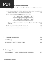 C2 Logarithms & Exponential Functions 3 QP