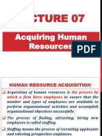 Lecture 7, Acquiring Human Resources