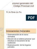 Innovaciones Generales Del Nuevo Codigo Procesal Civil