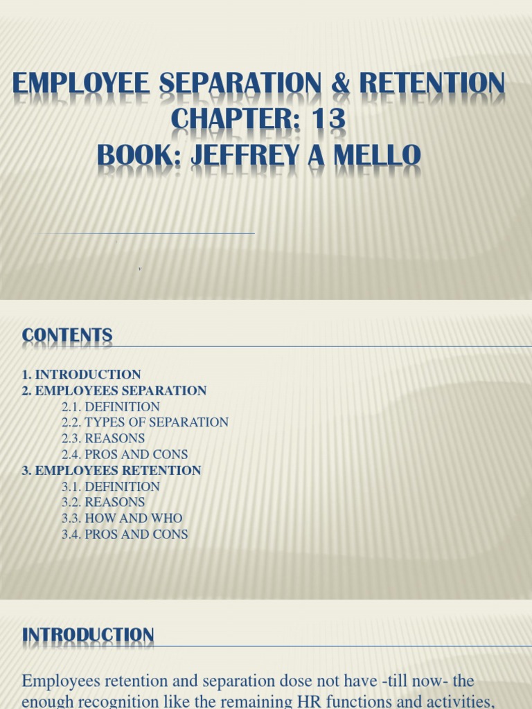 Employee Separation and Retention Insights | PDF | Layoff | Employment