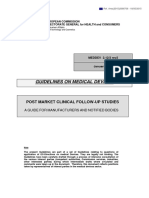 Guidelines On Medical Devices: Post Market Clinical Follow-Up Studies