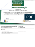 Certificado Congresso Direito Eleitoral