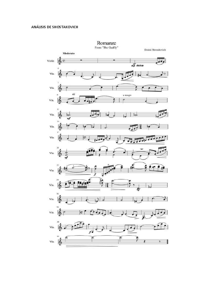 Análisis de Shostakovich | PDF | Artes del Lenguaje y Comunicación