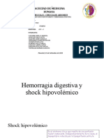 Hemorragia digestiva y shock hipovolémico